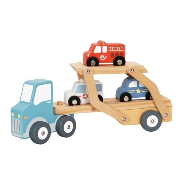 Igračke Tooky Toy drveni autotransporter